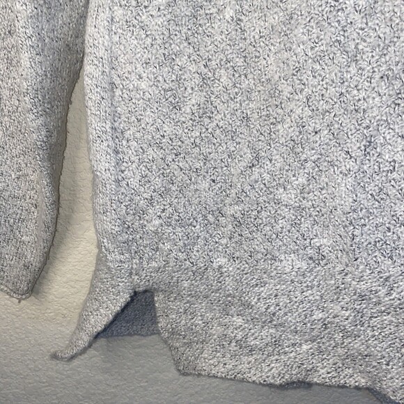 prana chunky cable Sweater Crew Neck Woman's XL Baggy Oversize EUC gray - Picture 4 of 8